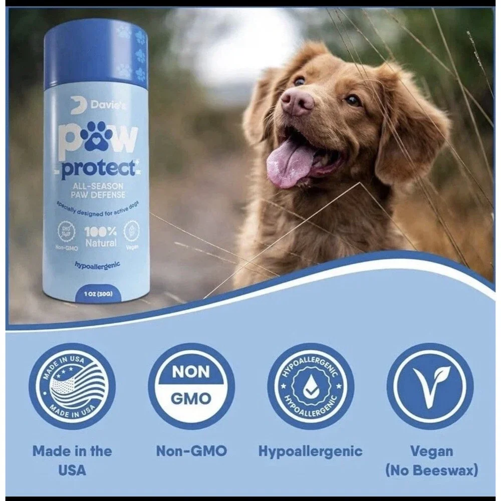 2x Davies Paw Protect Dog Nose & Paw Balm All-Season Lick Safe Protect & Hydrate